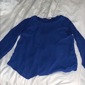 S Pleione long sleeve deep blue blouse